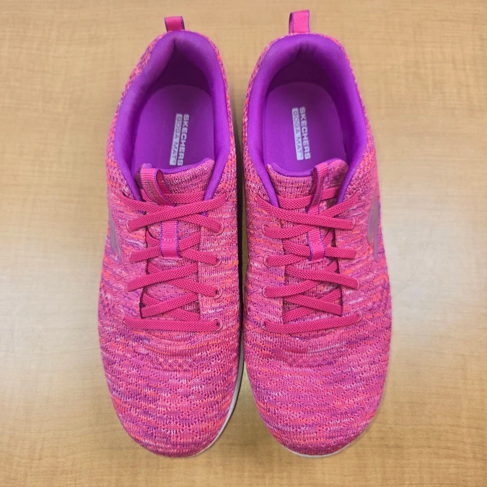 Skechers GO WALK Goga Mat Women's Size 11 Slip On Hot Pink Casual SneakersShoes